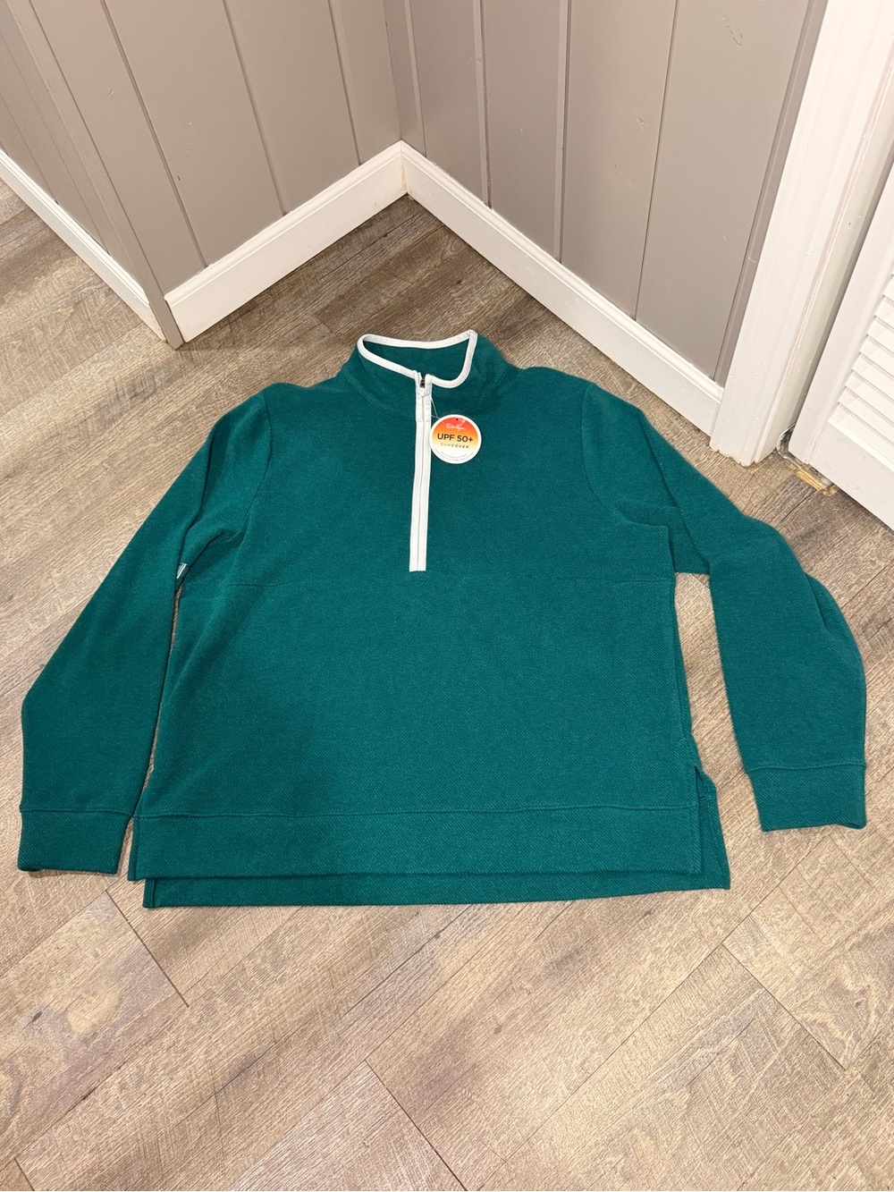 Walter Hagen Women's Performance 11 Lightweight Brushed 1/4 Zip Forest Green XL